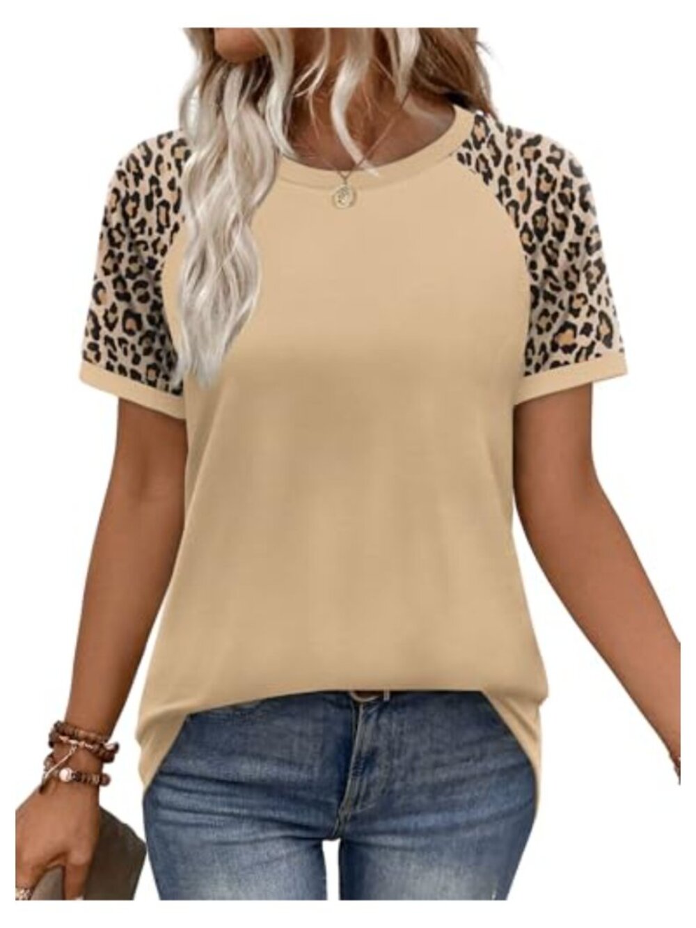 Color Block Raglan Sleeve T-Shirt, Lightweight Polyester Blend